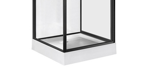 Τετραγωνική 4mm μετριασμένη σαφής καμπίνα ντους γυαλιού πορτών άξονα με τον άσπρο ακρυλικό δίσκο